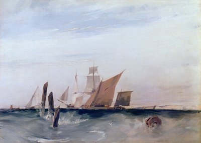 Vor der französischen Küste, ca. 1820 von Richard Parkes Bonington